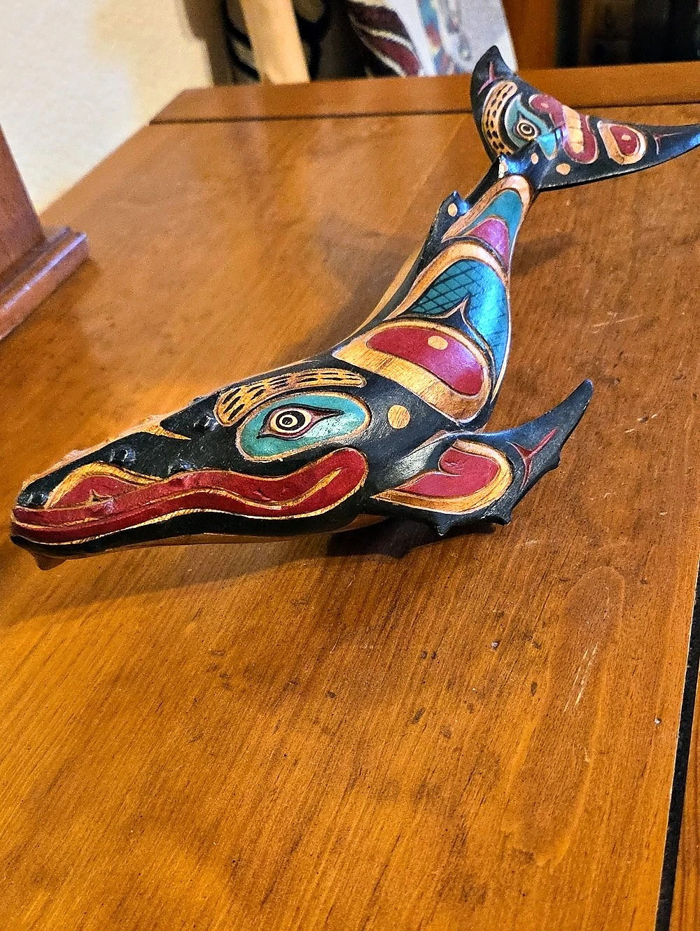 Humpback Whale Totemic Hand Carrved Figurine